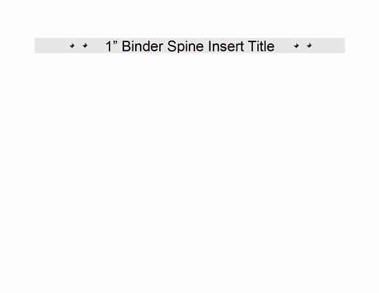 1 Binder Spine Template Unique 1&quot; Binder Spine Inserts