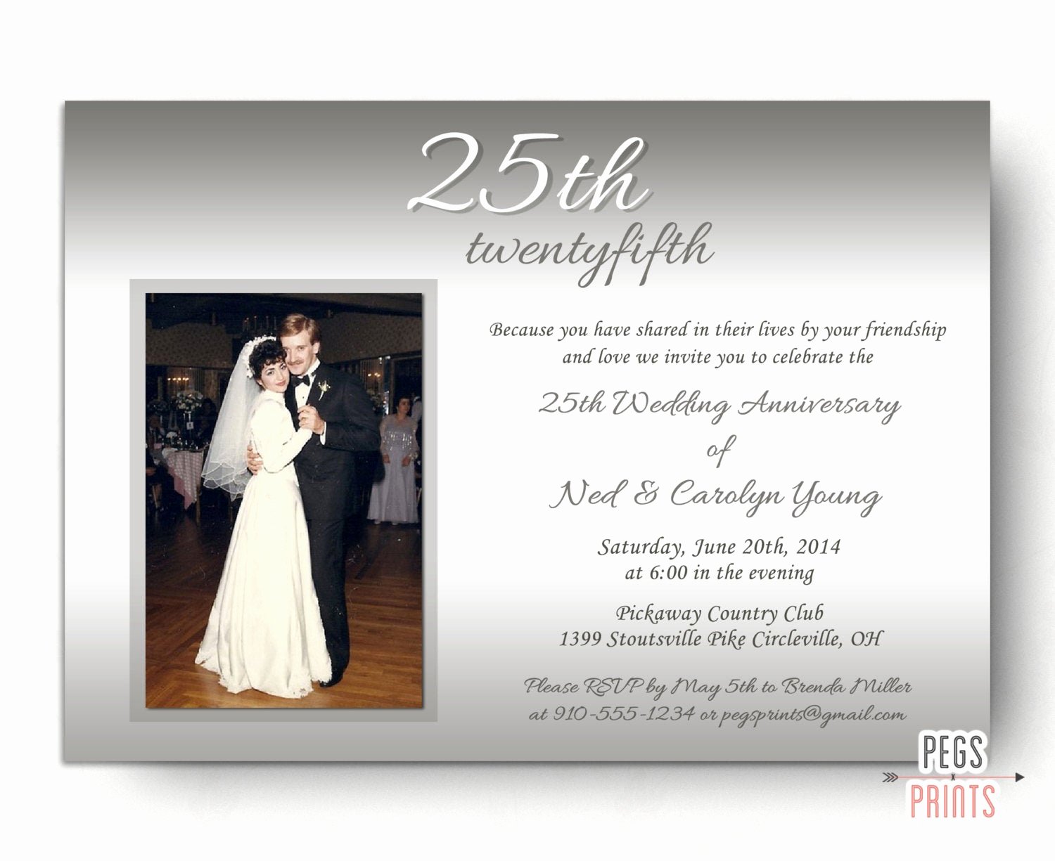 25th Wedding Anniversary Invitations Templates Best Of 25th Wedding Anniversary Invitations Silver Wedding