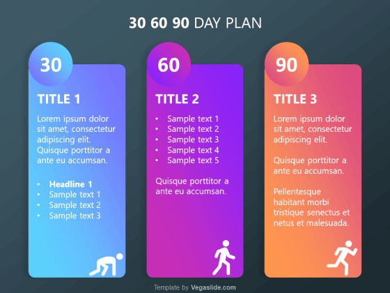 30 60 90 Plan Templates Unique Refreshing 30 60 90 Day Plan Powerpoint Template Vegaslide