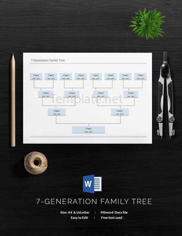 5 Generation Family Tree Template Inspirational 13 Free Family Tree Templates Blank Chart Printable
