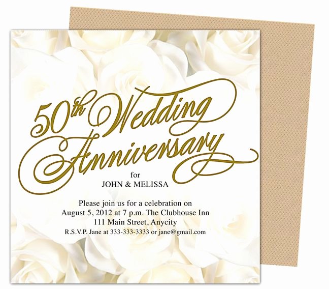 50th Anniversary Invitations Templates Fresh 9 Best 25th &amp; 50th Wedding Anniversary Invitations