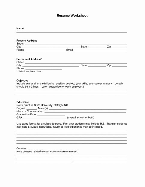 Acting Resume Template Word Best Of Blank Resume Templates for Microsoft Word