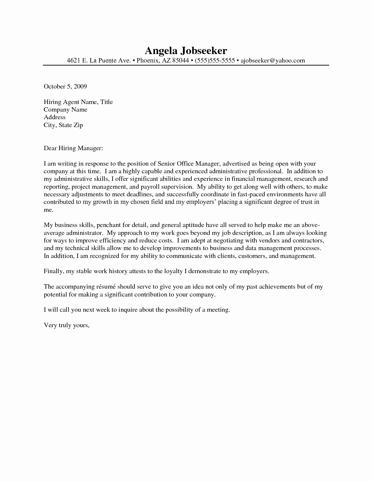 Administrative assistant Cover Letter Template Awesome Administrative assistant Cover Letters 2016