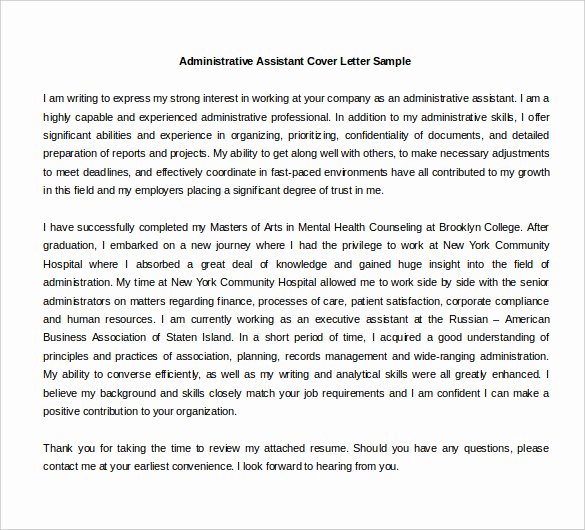 Administrative assistant Cover Letter Template Unique How You Write Medical assistant Cover Letter with No