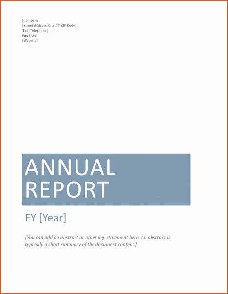 Annual Financial Report Template Elegant 7 Microsoft Word Report Templates Bookletemplate