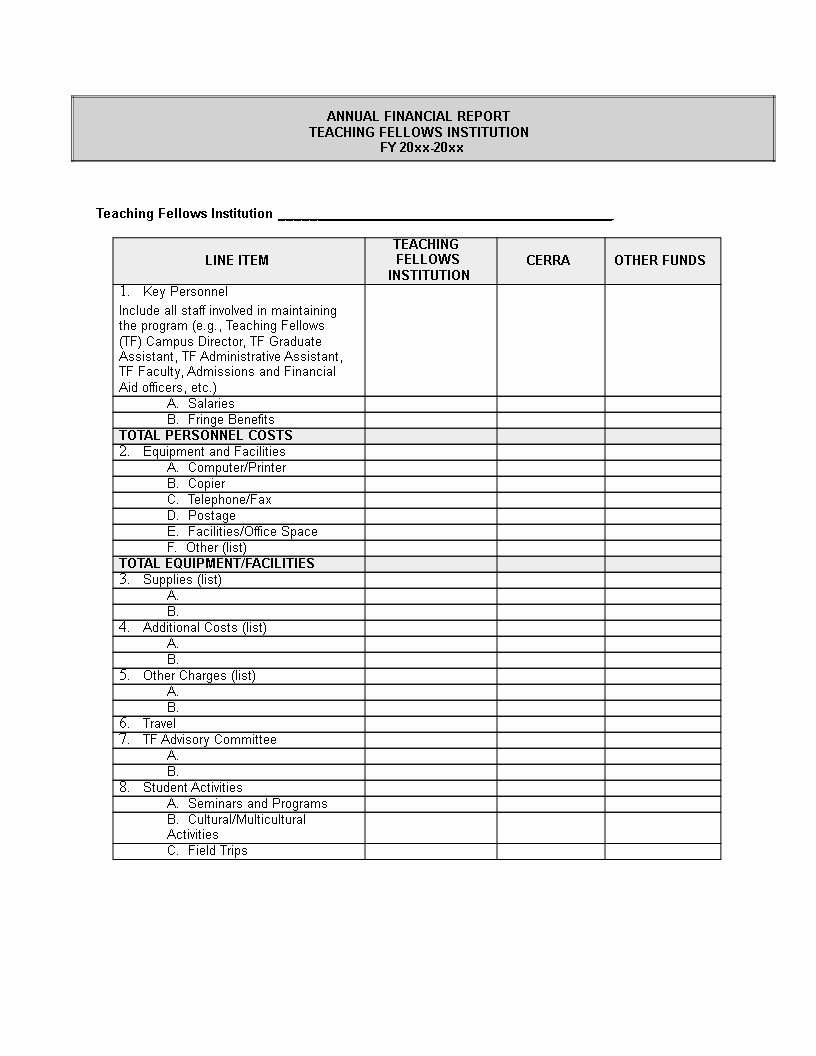 Annual Financial Report Template Elegant Annual Financial Report Word