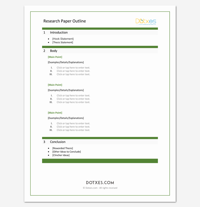 Apa Outline Template Microsoft Word Unique Research Paper Outline Template 36 Examples formats