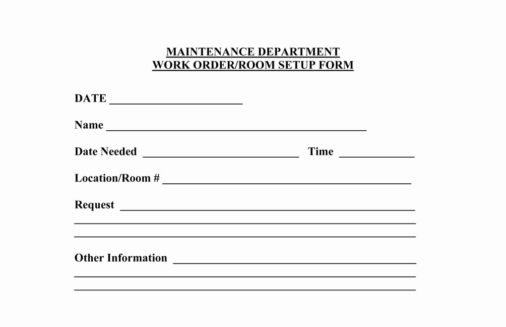Apartment Work order Template Beautiful Operations forms