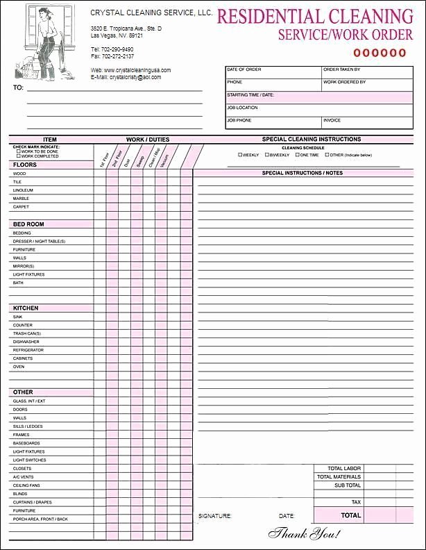 Apartment Work order Template Inspirational Free Cleaning Proposal forms Machine Fice