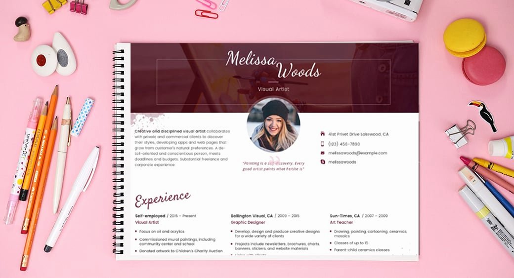40 Artist Resume Template Word Markmeckler Template Design