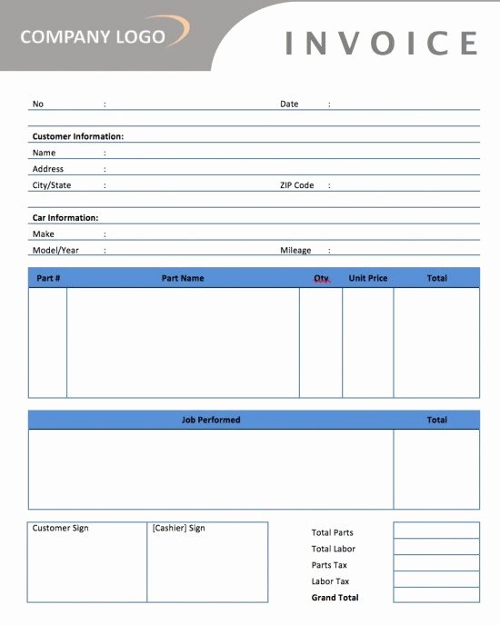 Auto Repair Invoice Template Free Awesome Microsoft Access Automotive Repair Template the Best