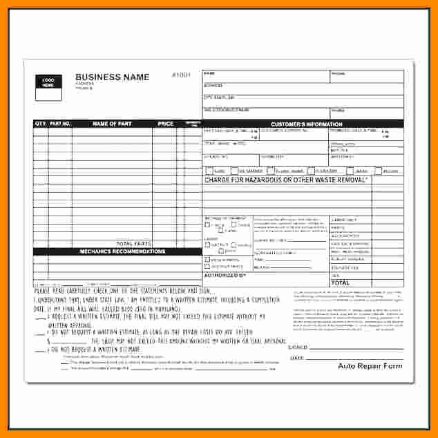 Automotive Repair Invoice Template Lovely 9 Automotive Repair Invoice Template