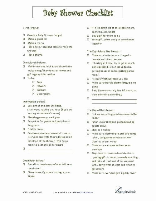 Baby Shower Checklist Template Fresh 17 Best Images About Baby Shower Games Prizes and