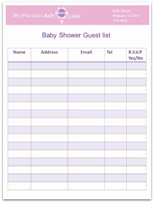 Baby Shower Checklist Template Fresh Baby Shower Checklist Make Planning Easy