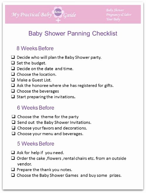 Baby Shower Planner Template New How to Plan A Baby Shower My Practical Baby Shower Guide