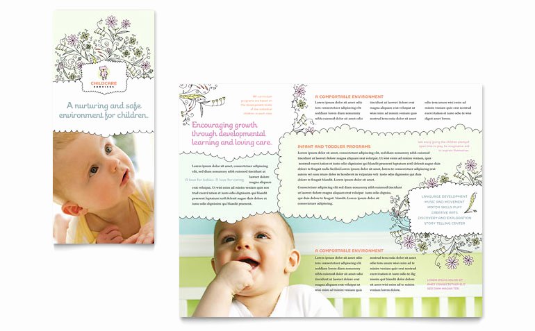 Babysitter Flyer Template Microsoft Word Inspirational Babysitting &amp; Daycare Tri Fold Brochure Template Word