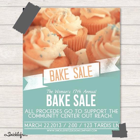 Bake Sale Flyer Template Word Inspirational Items Similar to Bake Sale Flyer Personalized Printable