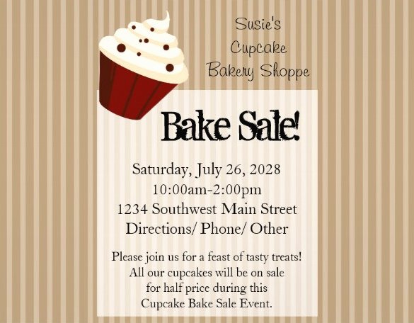 Bake Sale Flyer Template Word New 33 Bake Sale Flyer Templates Free Psd Indesign Ai