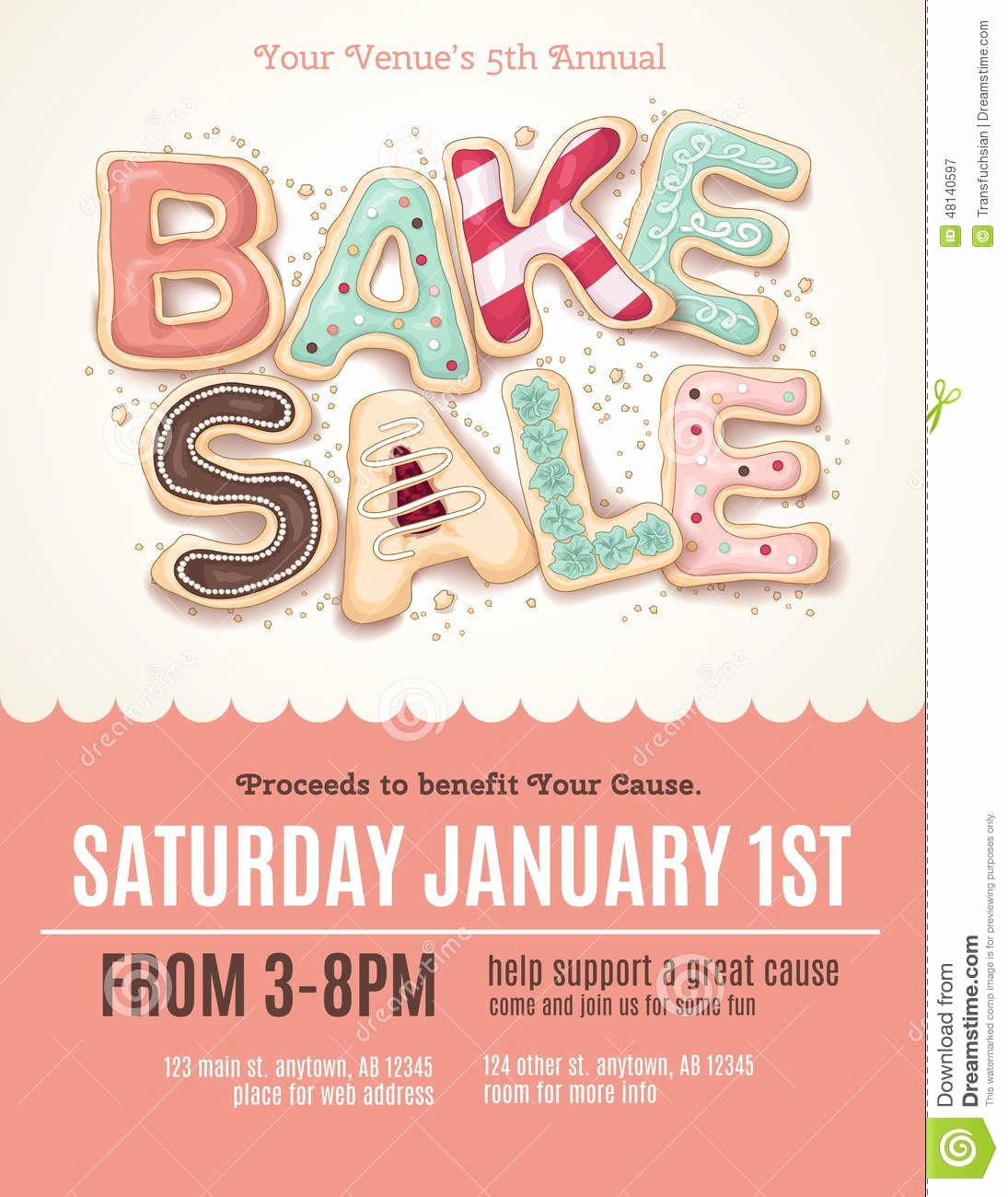 Bake Sale Flyer Template Word Unique Fun Cookie Bake Sale Flyer Template Download From Over