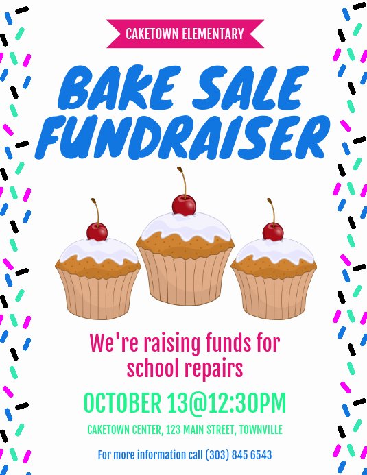 Bake Sale Flyer Templates Free Elegant Bake Sale Fundraiser Flyer Template