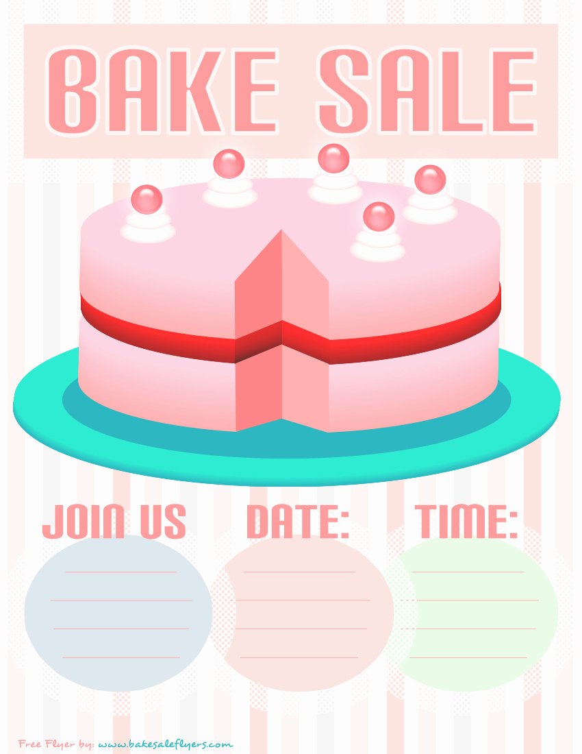 Bake Sale Flyer Templates Free Fresh Bake Sale Flyers – Free Flyer Designs