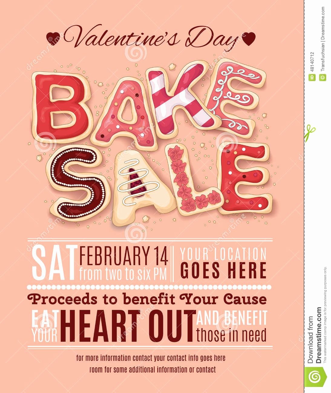 Bake Sale Flyer Templates Free Inspirational Valentines Day Bake Sale Flyer Template Download From