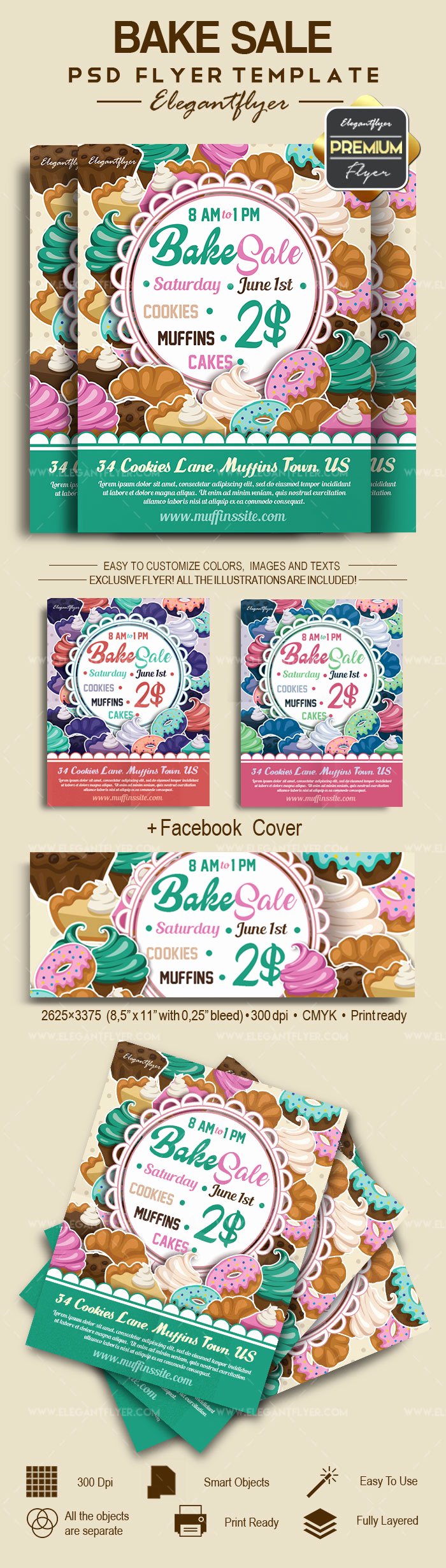 Bake Sale Flyer Templates Free Lovely Bake Sale Invitation – by Elegantflyer