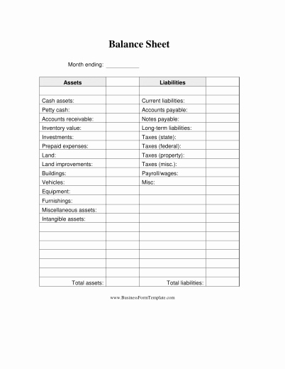 Balance Sheet Template Pdf Inspirational Download Business Balance Sheet Template Excel