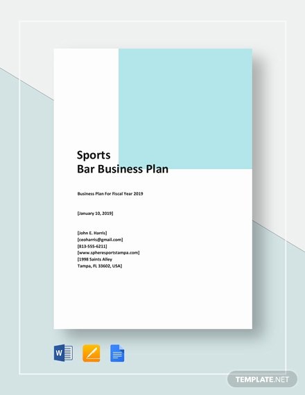 Bar Business Plan Template Best Of Sample Sports Bar Business Plan Template Word
