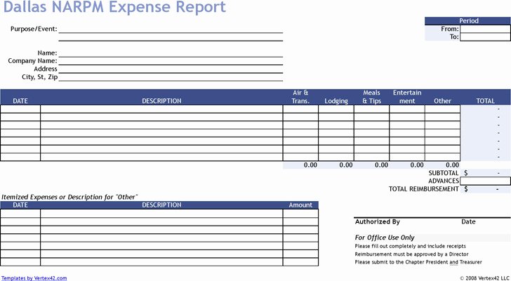 Basic Expense Report Template Fresh 20 Expense Report Template Free Download