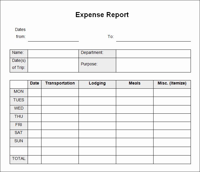 Basic Expense Report Template New 31 Expense Report Templates Pdf Doc