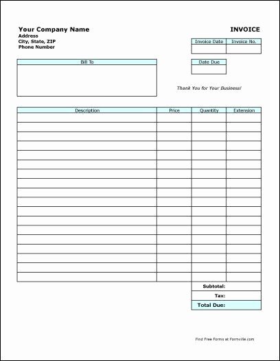 Basic Invoice Template Word Beautiful Download form Free Invoice Template