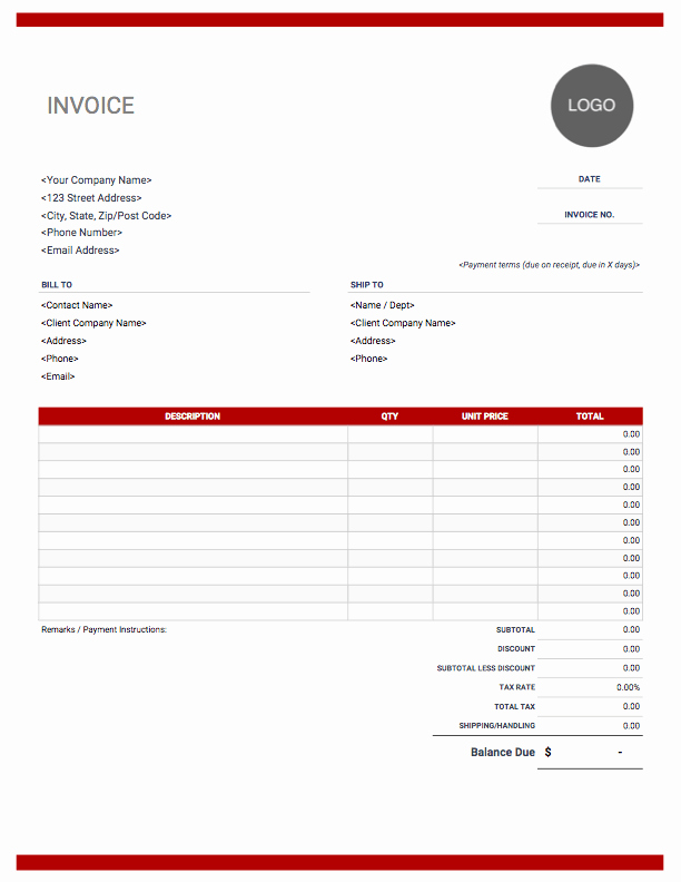 Basic Invoice Template Word Beautiful Word Invoice Template Free to Download
