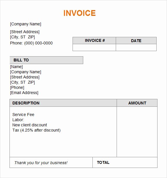 Basic Invoice Template Word Luxury Freelance Invoice Template Excel