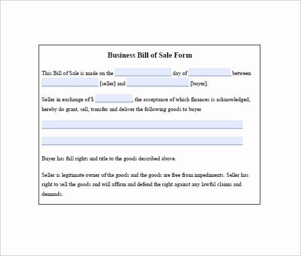 Bill Of Sale Word Template Awesome Business Bill Of Sale 7 Free Word Excel Pdf format