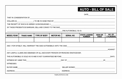 Bill Of Sale Word Template Best Of 6 Bill Sale Templates Excel Pdf formats