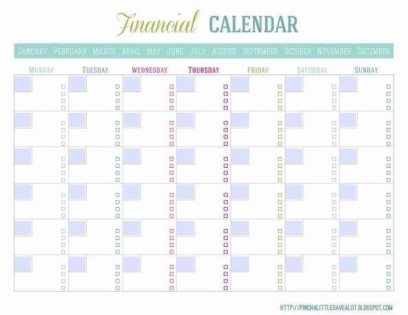 Bill Pay Calendar Template Unique Blank Monthly Bill Paying Calendar Keep Track Of All Your