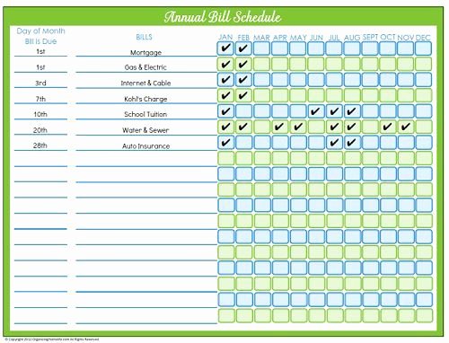Bill Payment Calendar Template Luxury Editable Bill Payment Schedule Free Printables