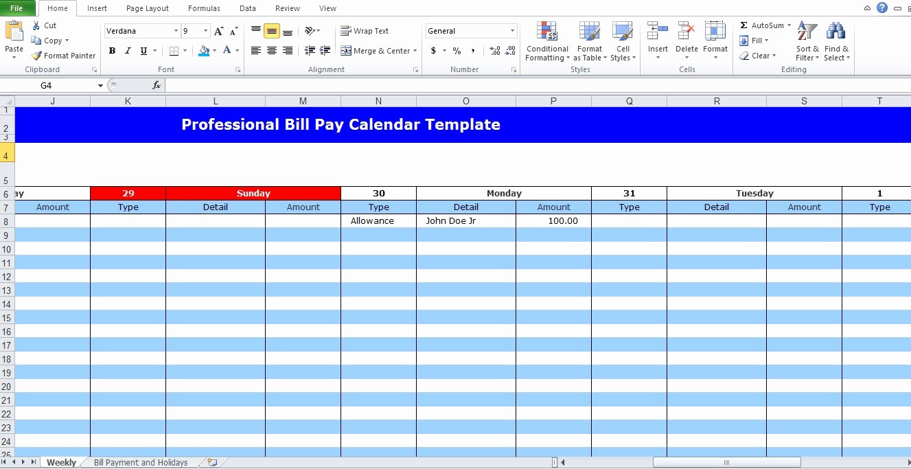 Bill Payment Calendar Template New Professional Bill Pay Calendar Template Excel Tmp