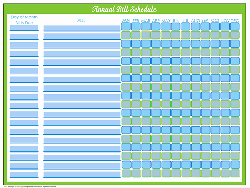 Bill Payment Schedule Template Unique Editable Bill Payment Schedule organizing
