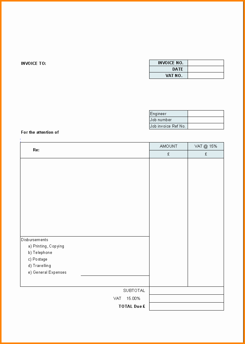Billing Invoice Template Word Awesome 7 Free Printable Billing Invoice