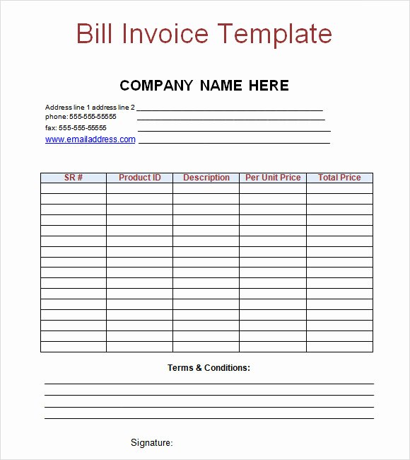 Billing Invoice Template Word Elegant Free 13 Billing Invoice Samples In Google Docs