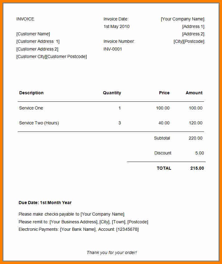 Billing Invoice Template Word Lovely 6 Mobile Phone Bill format