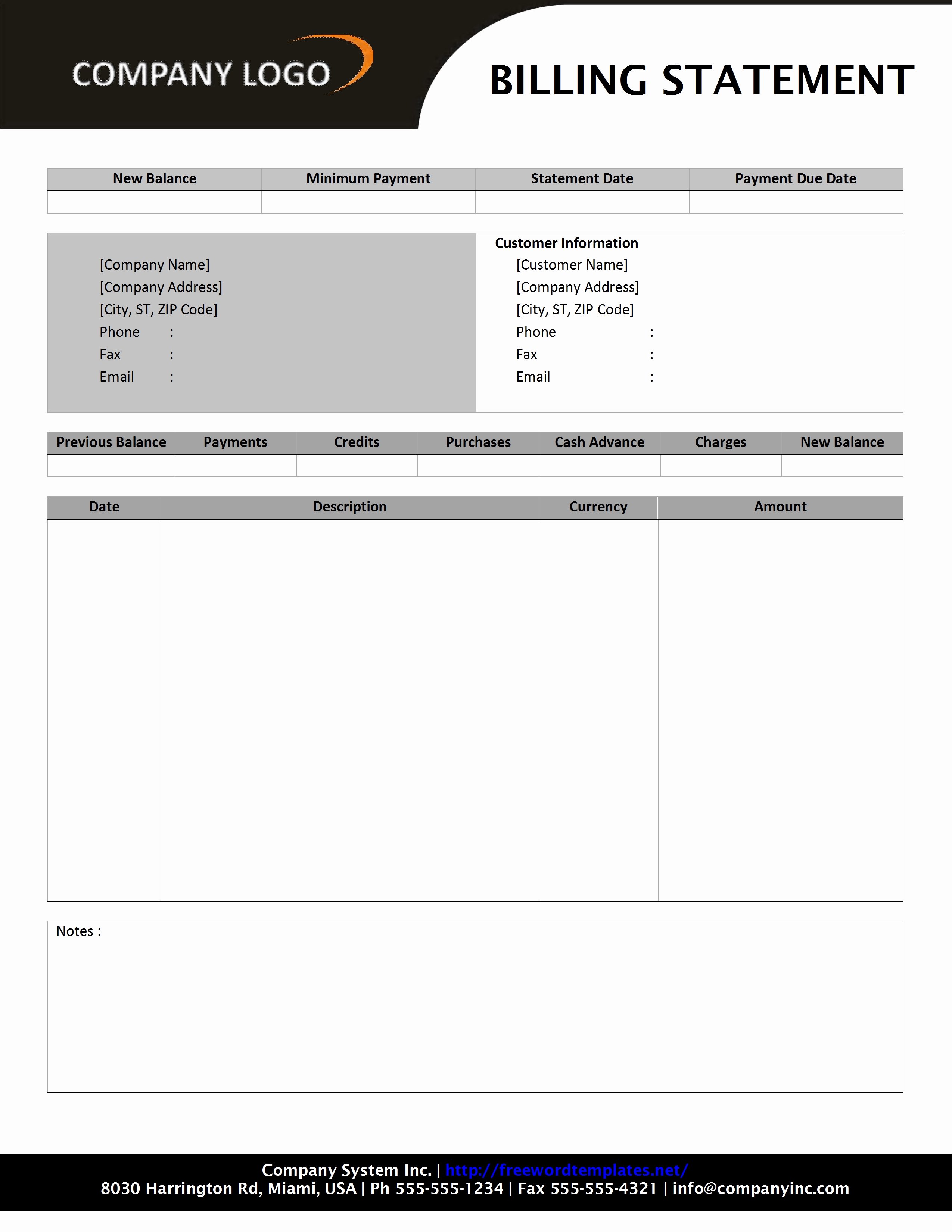 Billing Invoice Template Word Luxury Billing Statement Template