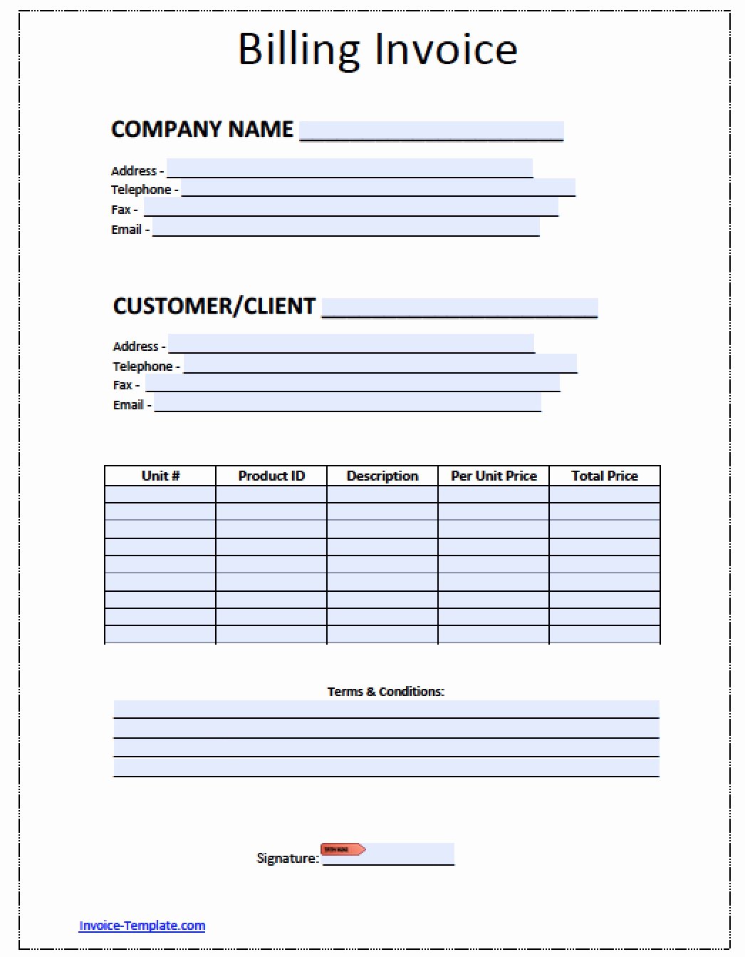 Billing Invoice Template Word Luxury Free Billing Invoice Template Excel Pdf