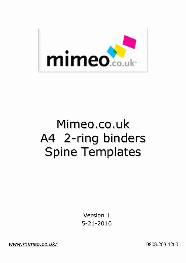 Binder Spine Template 2 Inch New Spine Templates for 2 Ring Binders On Mimeo