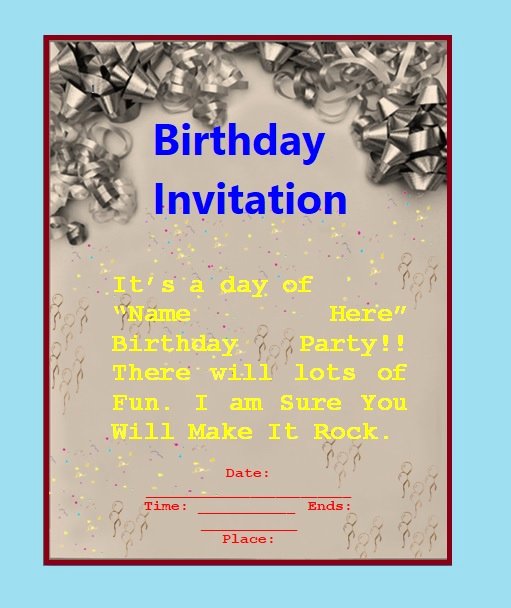 Birthday Invitation Template Word New 10 Free Birthday Invitation Templates