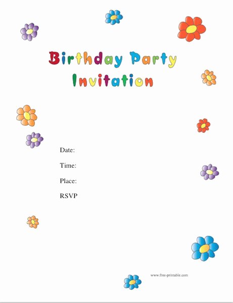 Birthday Invitation Templates Word Luxury Free Birthday Party Invitation Templates Word Pdf