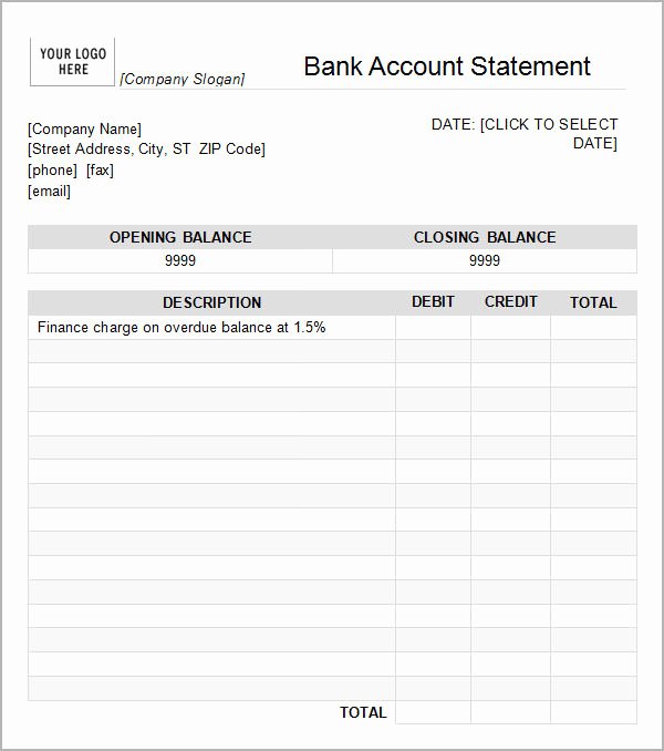 Blank Bank Statement Template Beautiful Bank Statement Template 13 Download Free Documents In