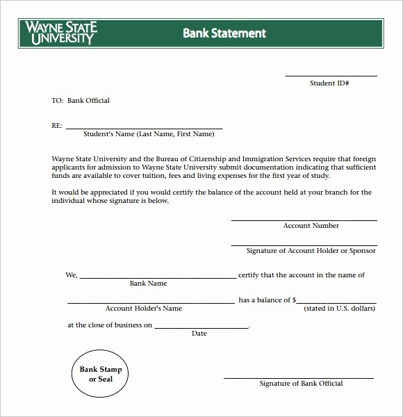Blank Bank Statement Template Luxury Free 9 Bank Statement Templates In Free Samples Examples